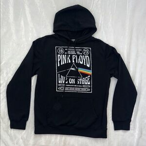 Pink Floyd Black Hoodie Live On-Stage Dark Side of the Moon 1973 - S